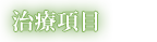 治療項目